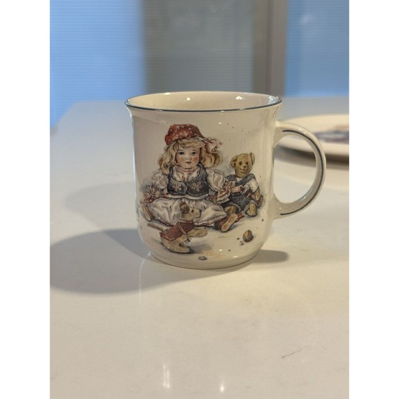 Pfalzkeramik Tea Dessert Set "Nostalgie" Doll Toys Handpainted Speckled Ceramic - Picture 13 of 15